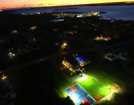 image of basketball court, batting cage, and turf Portsmouth RI