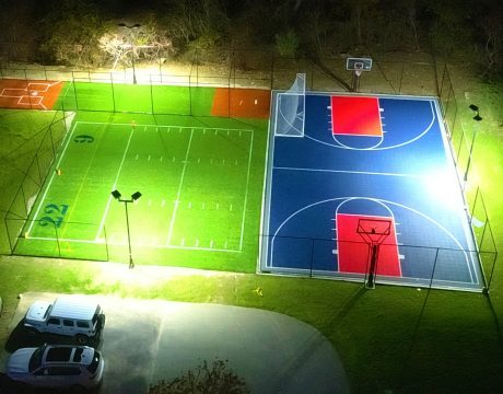 image of basketball court, batting cage, and turf Portsmouth RI