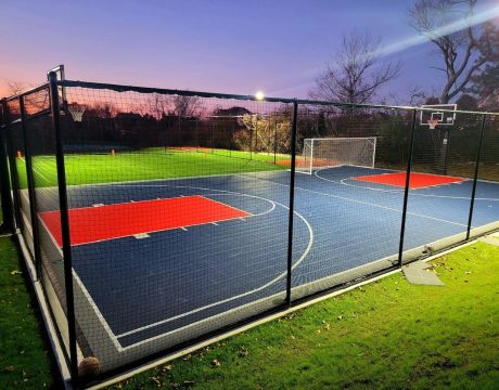 image of basketball court, batting cage, and turf Portsmouth RI