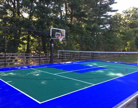image of basketball and pickleball court 30x50 Wayland